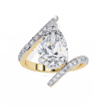 3.5 Carat Pear Cut Minimal Statement Ring - Image 8