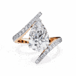 3.5 Carat Pear Cut Minimal Statement Ring - Image 9