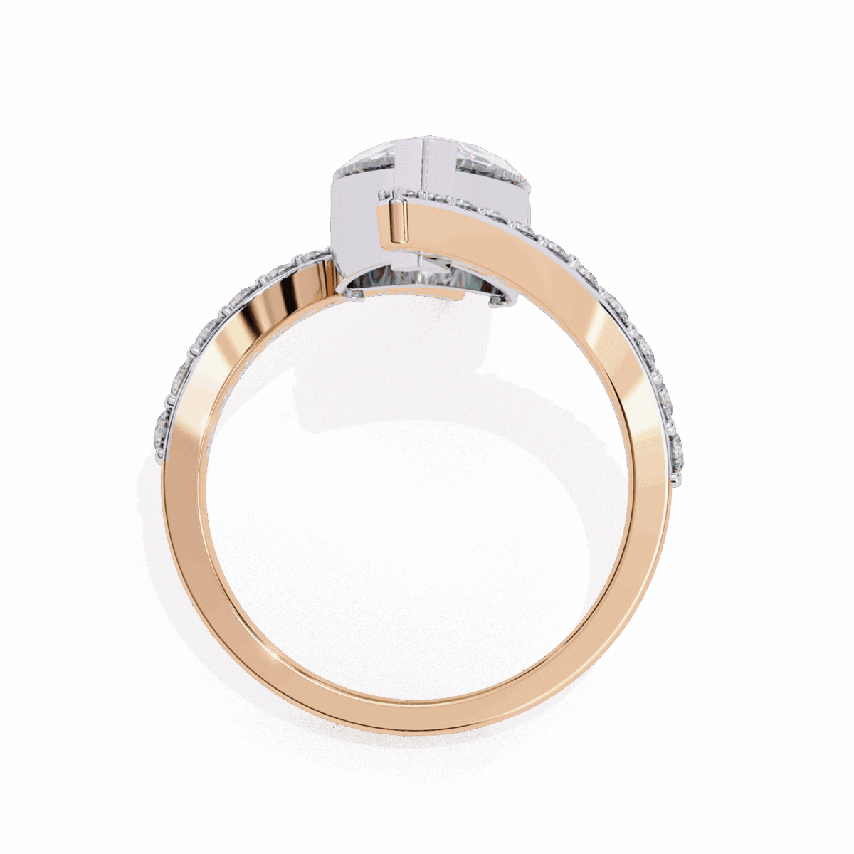 3.5 Carat Pear Cut Minimal Statement Ring  Image 11