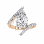 3.5 Carat Pear Cut Minimal Statement Ring - Image 12