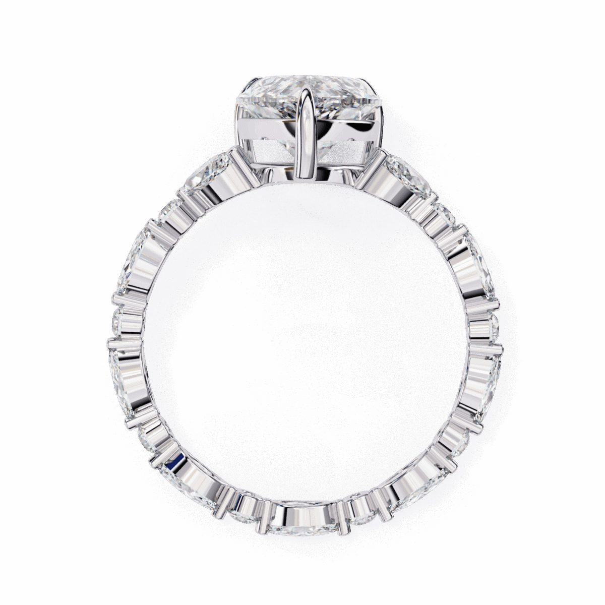 4 Carat Pear Cut Signature Wear Ring  Image 3