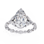 4 Carat Pear Cut Signature Wear Ring - Image 4