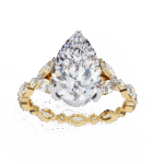 4 Carat Pear Cut Signature Wear Ring - Image 8