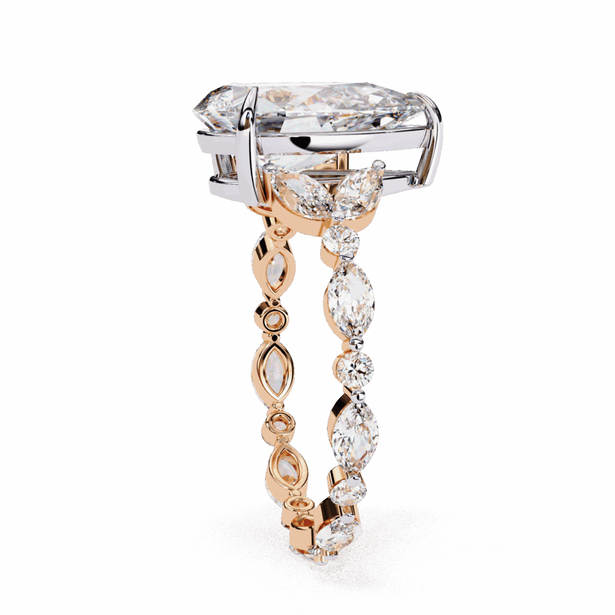 4 Carat Pear Cut Signature Wear Ring  Image 10