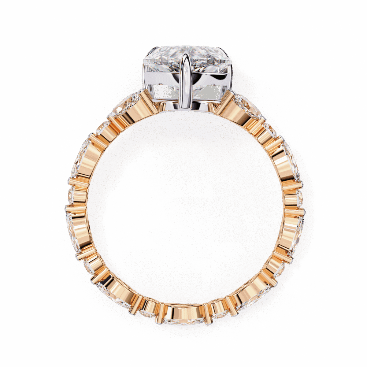 4 Carat Pear Cut Signature Wear Ring  Image 11