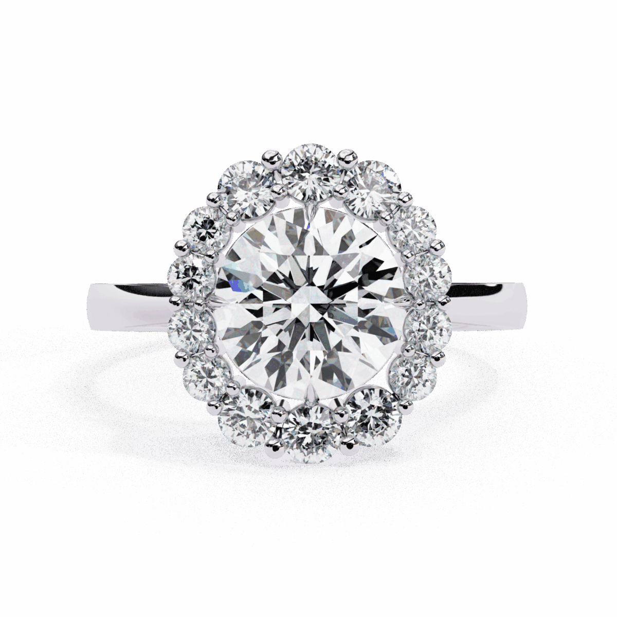 2.5 Carat Round Cut Minimal Statement Ring  Image 1
