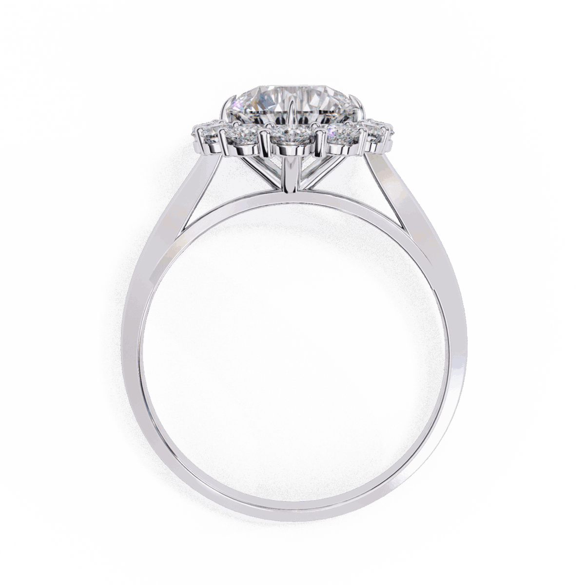 2.5 Carat Round Cut Minimal Statement Ring  Image 3