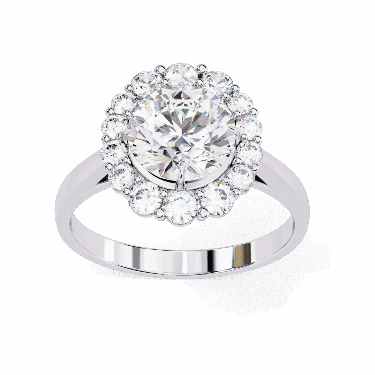 2.5 Carat Round Cut Minimal Statement Ring  Image 4