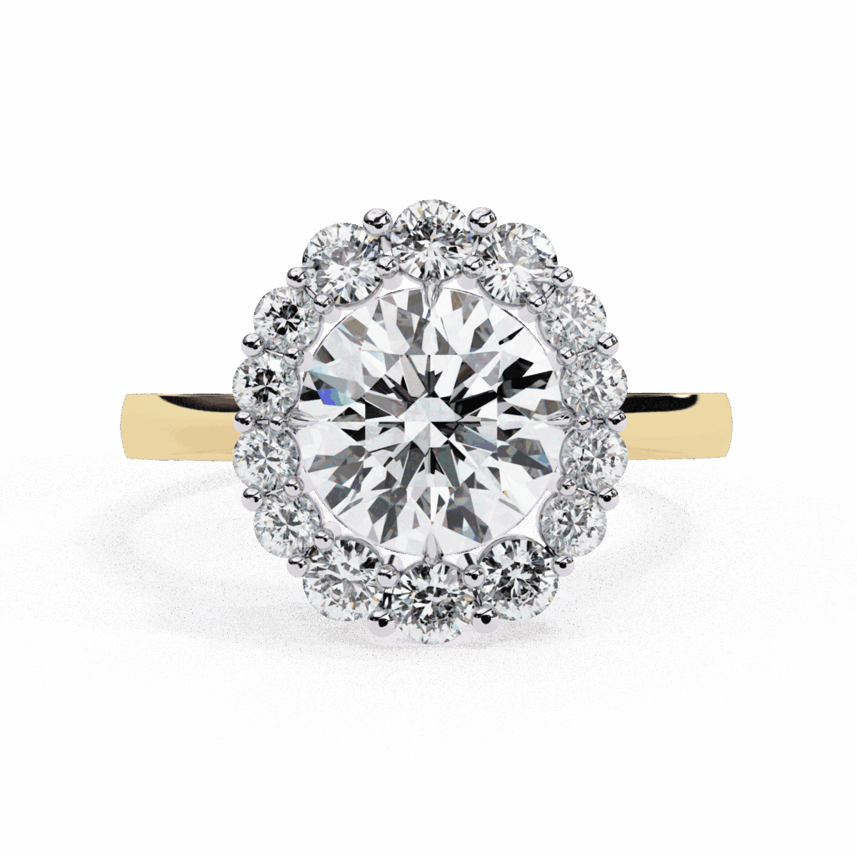 2.5 Carat Round Cut Minimal Statement Ring  Image 5