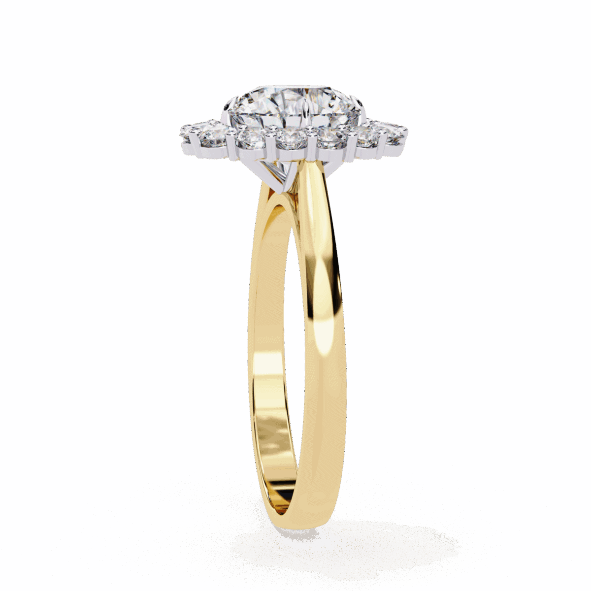 2.5 Carat Round Cut Minimal Statement Ring  Image 6