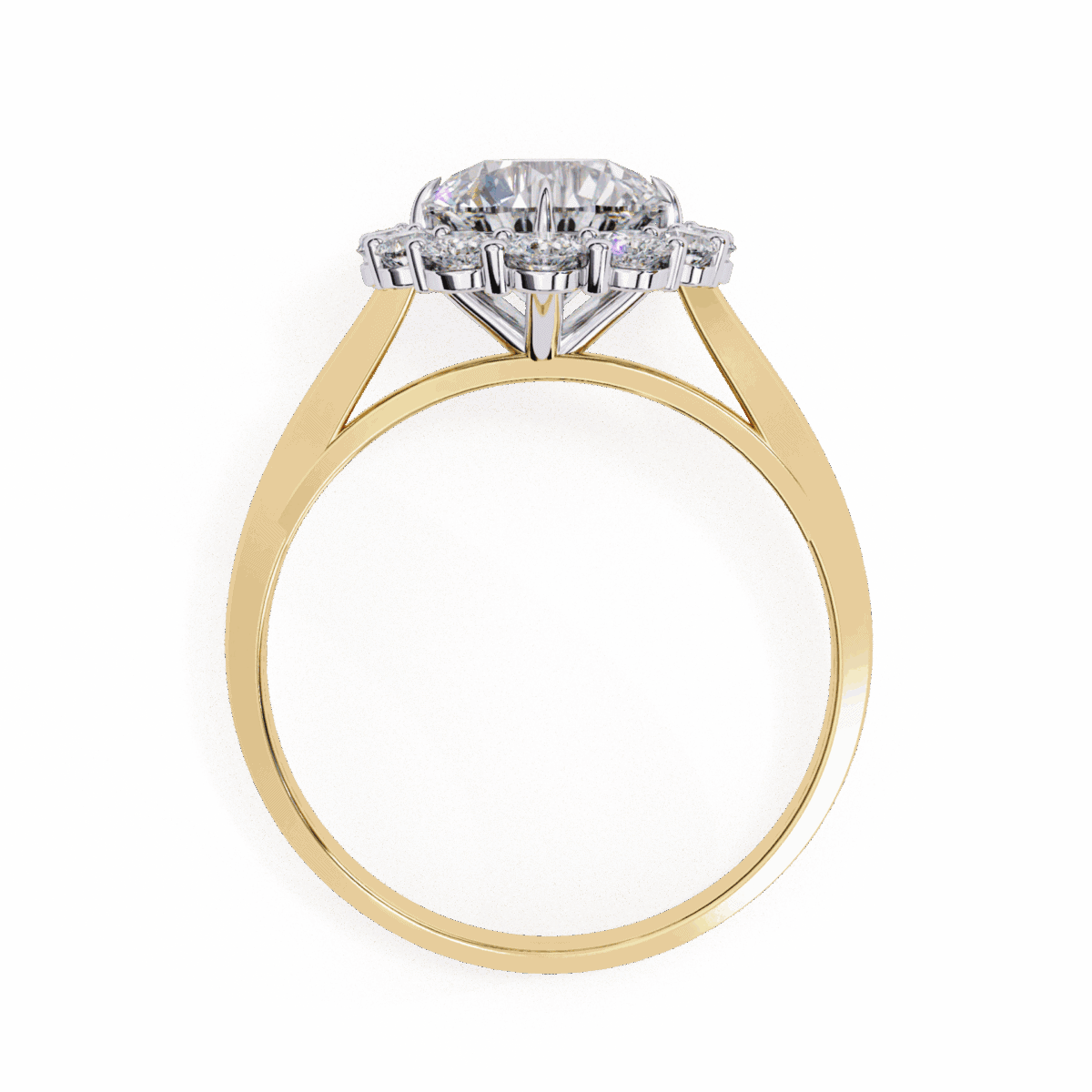 2.5 Carat Round Cut Minimal Statement Ring  Image 7