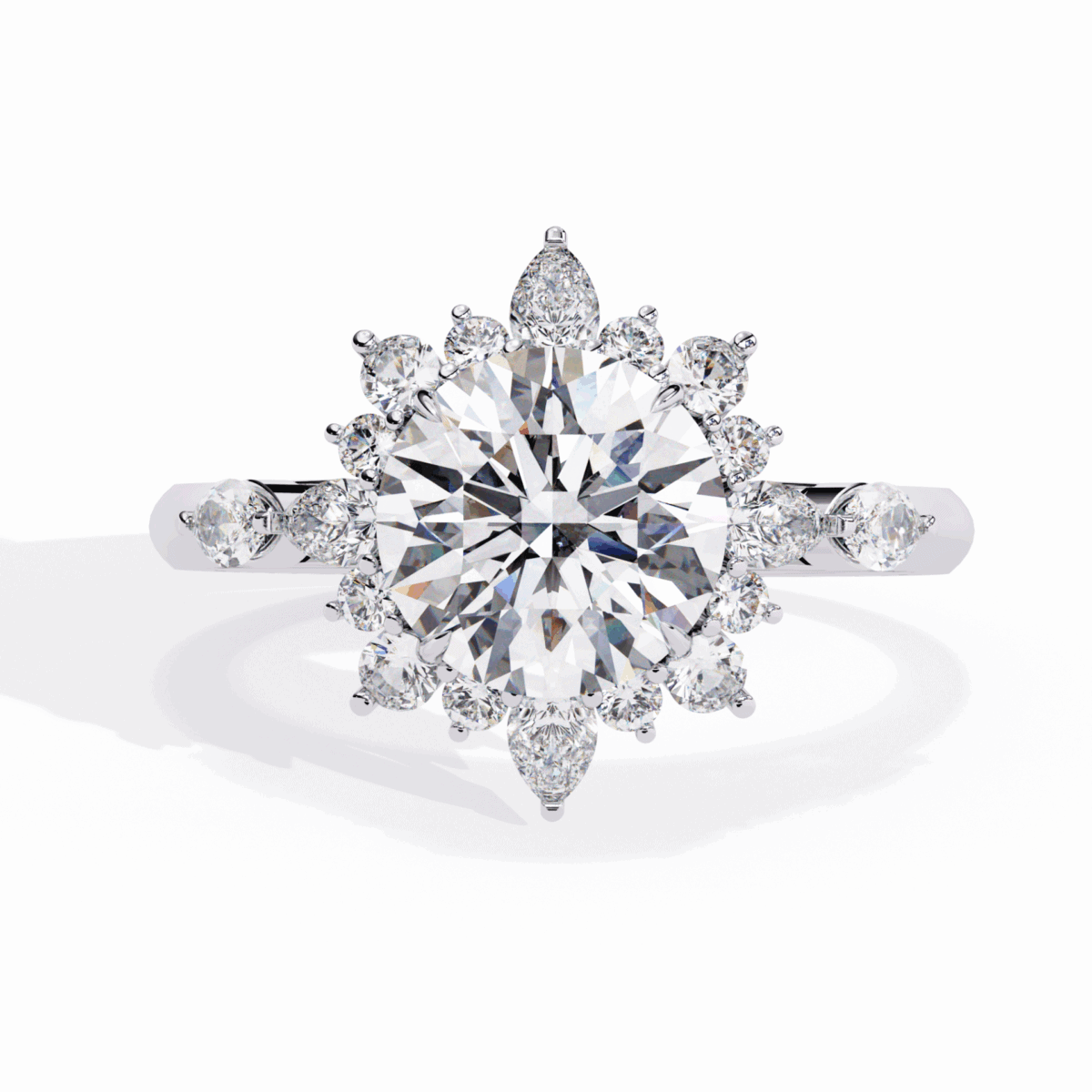 2 Carat Round Cut Signature Wear Ring  Image 1