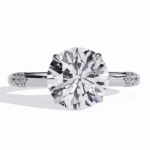 2.75 Carat Round Cut Solitaire in Halo Setting