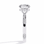 2.75 Carat Round Cut Solitaire in Halo Setting - Image 2