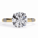 2.75 Carat Round Cut Solitaire in Halo Setting - Image 5