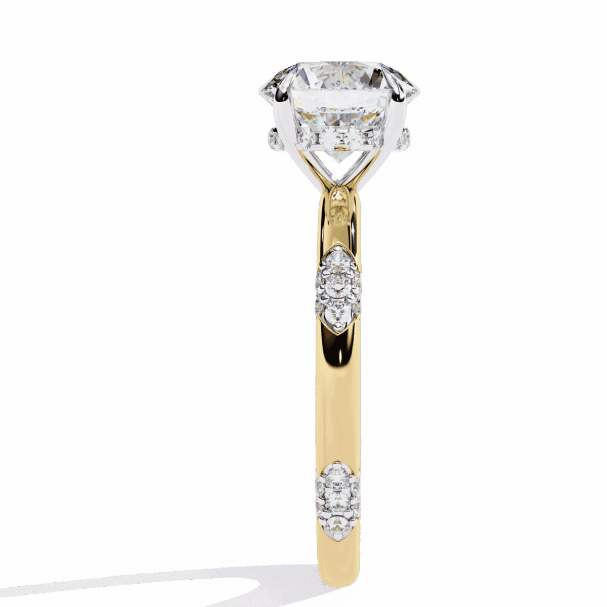 2.75 Carat Round Cut Solitaire in Halo Setting  Image 6