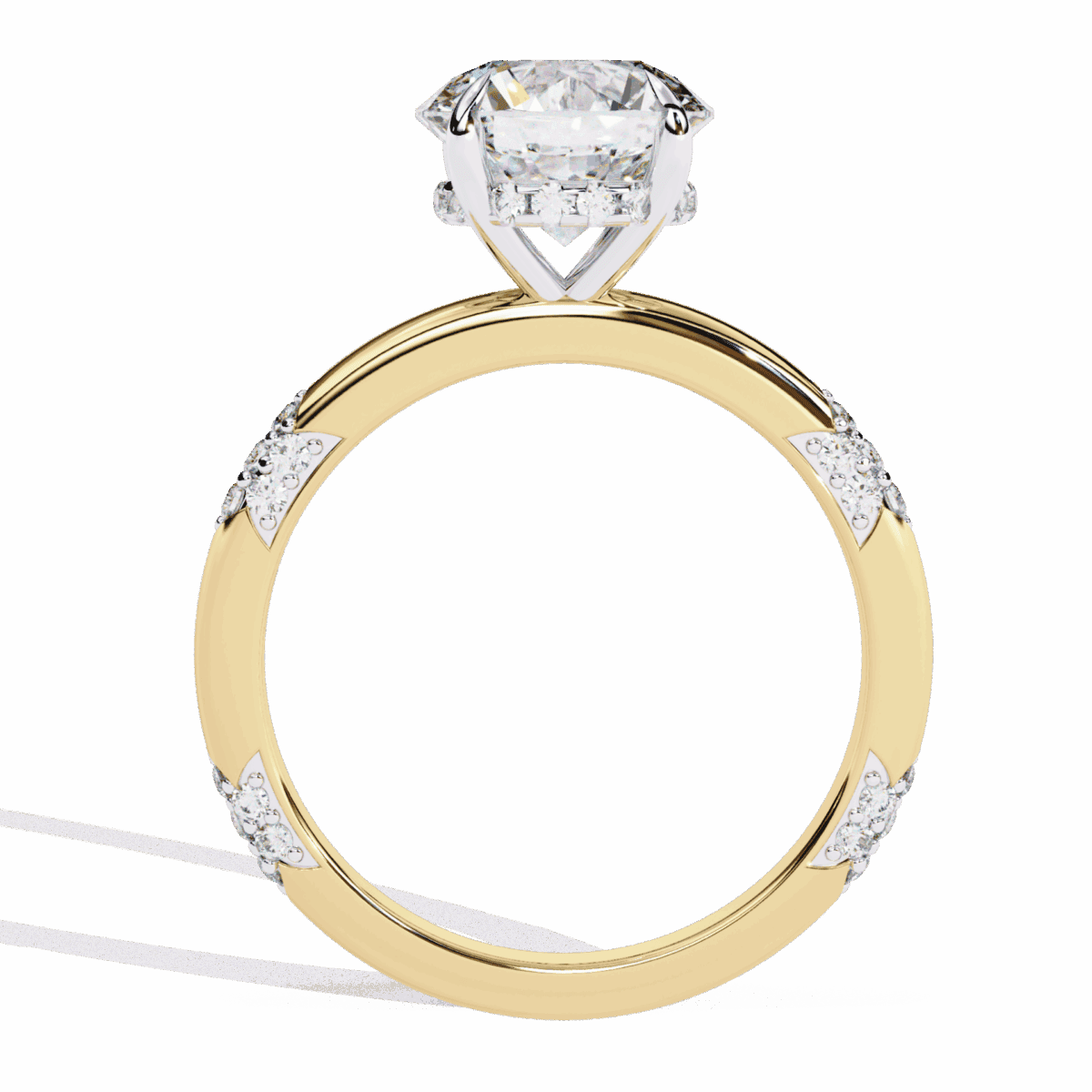 2.75 Carat Round Cut Solitaire in Halo Setting  Image 7