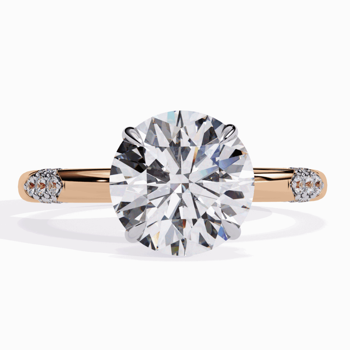 2.75 Carat Round Cut Solitaire in Halo Setting  Image 9