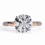 2.75 Carat Round Cut Solitaire in Halo Setting - Image 9