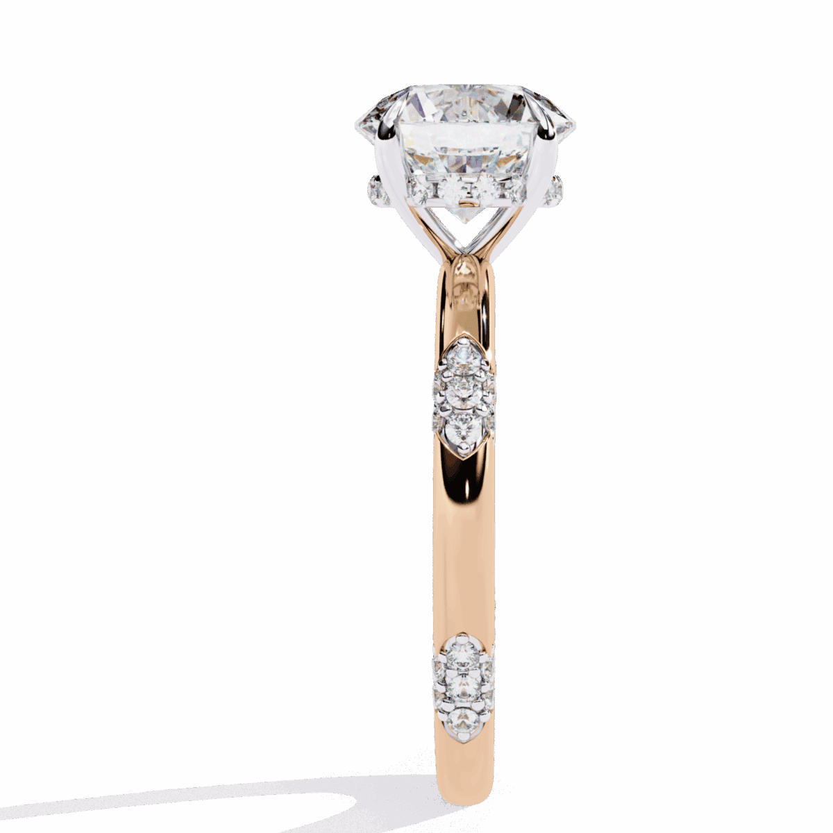 2.75 Carat Round Cut Solitaire in Halo Setting  Image 10