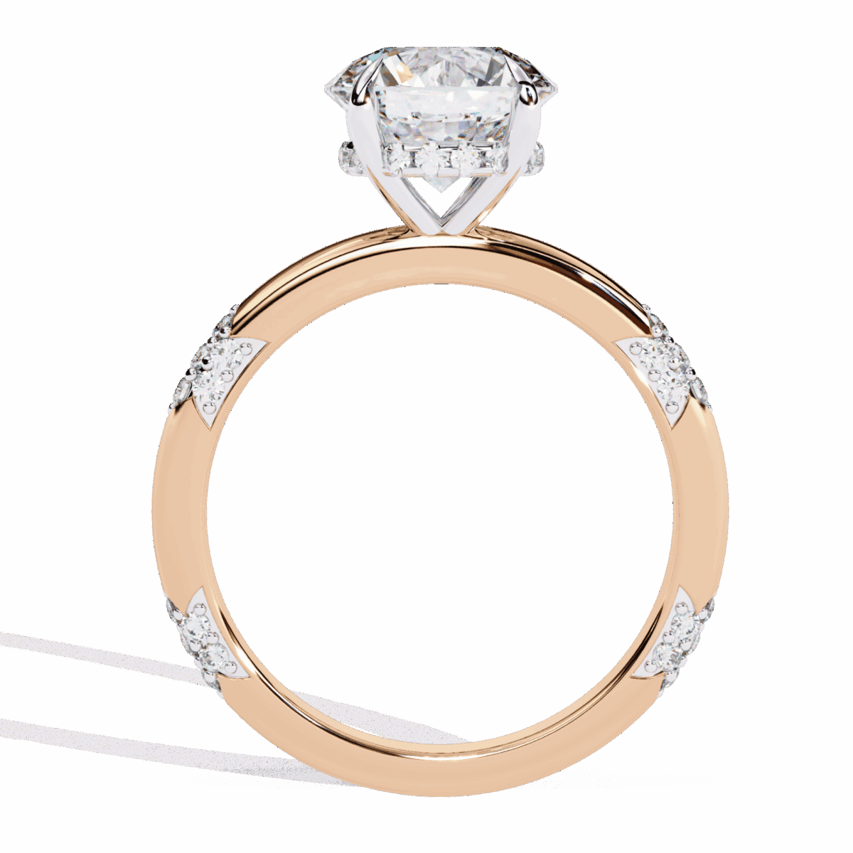 2.75 Carat Round Cut Solitaire in Halo Setting  Image 11