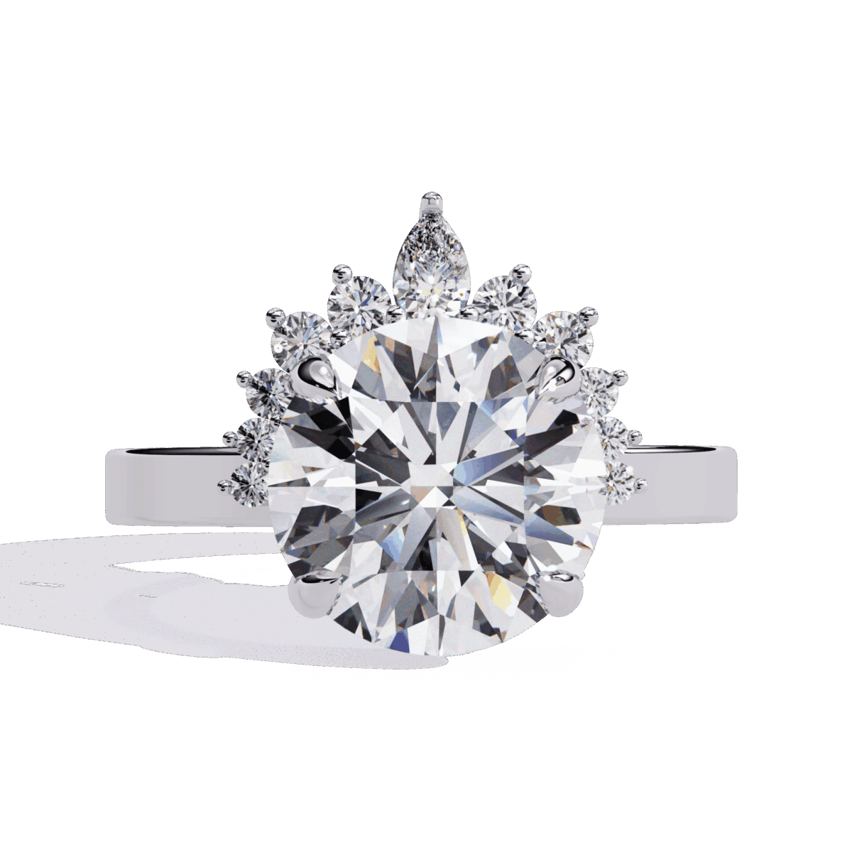 3.5 Carat Round Cut Refined Sparkle Ring  Image 1