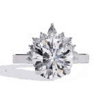 3.5 Carat Round Cut Refined Sparkle Ring