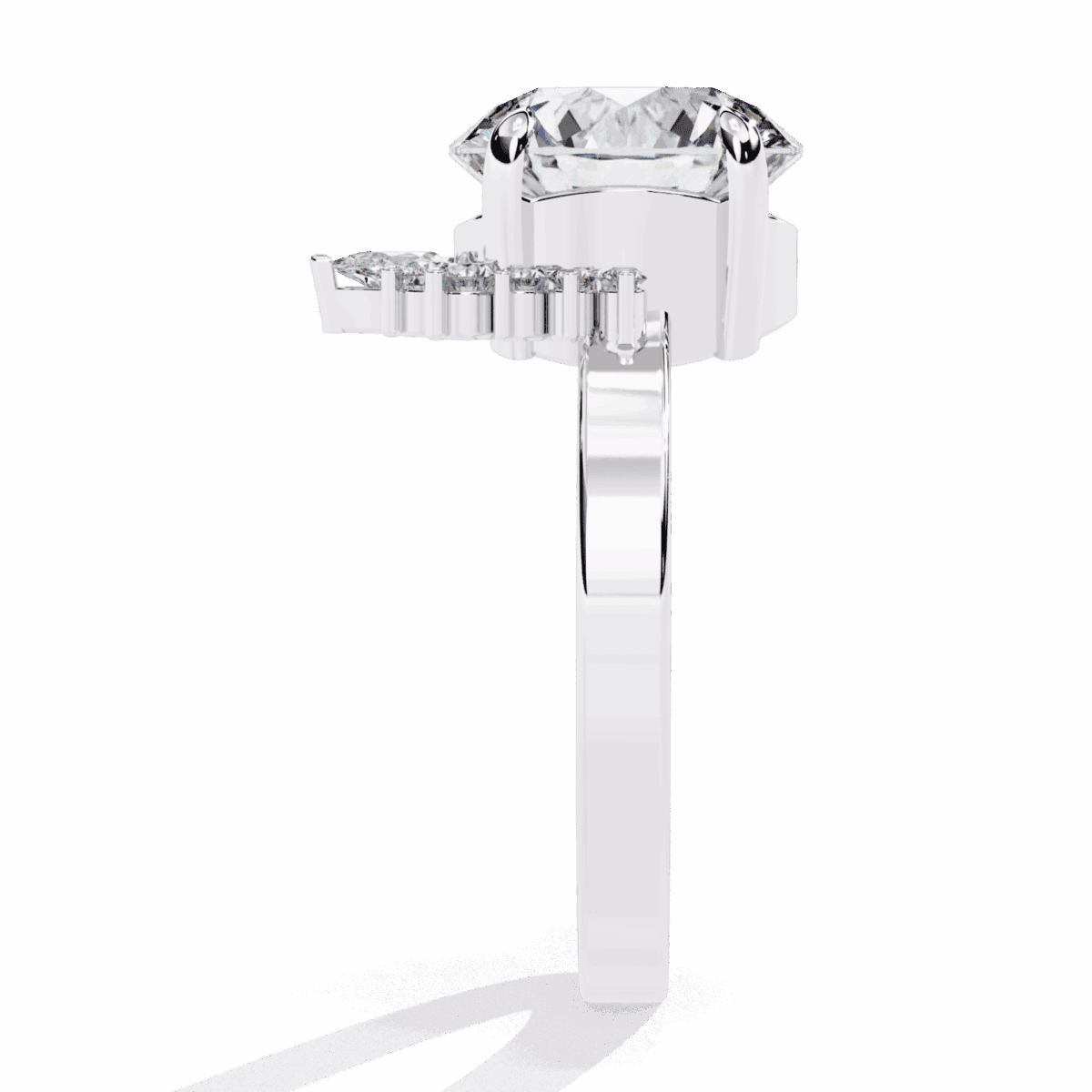 3.5 Carat Round Cut Refined Sparkle Ring  Image 2