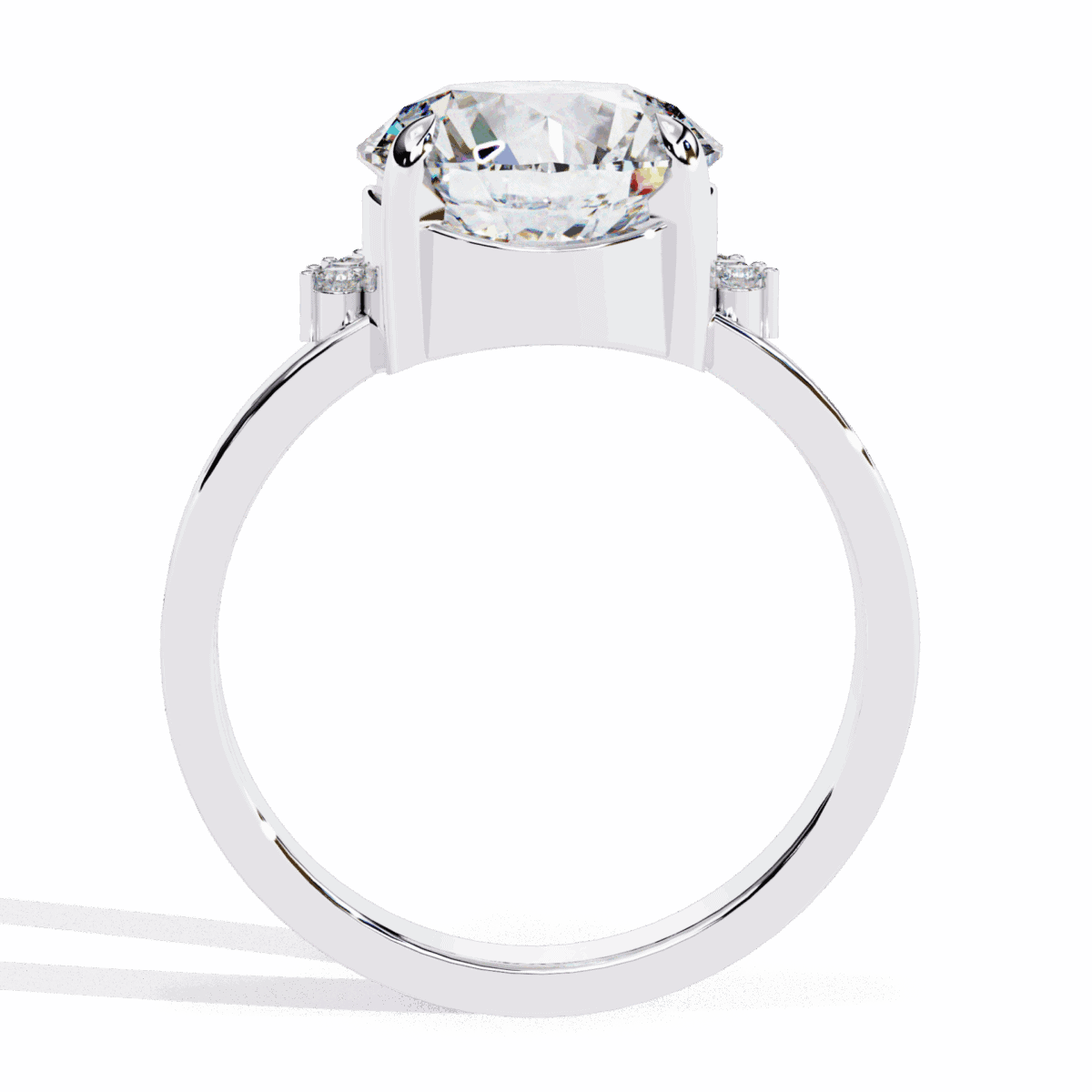 3.5 Carat Round Cut Refined Sparkle Ring  Image 3