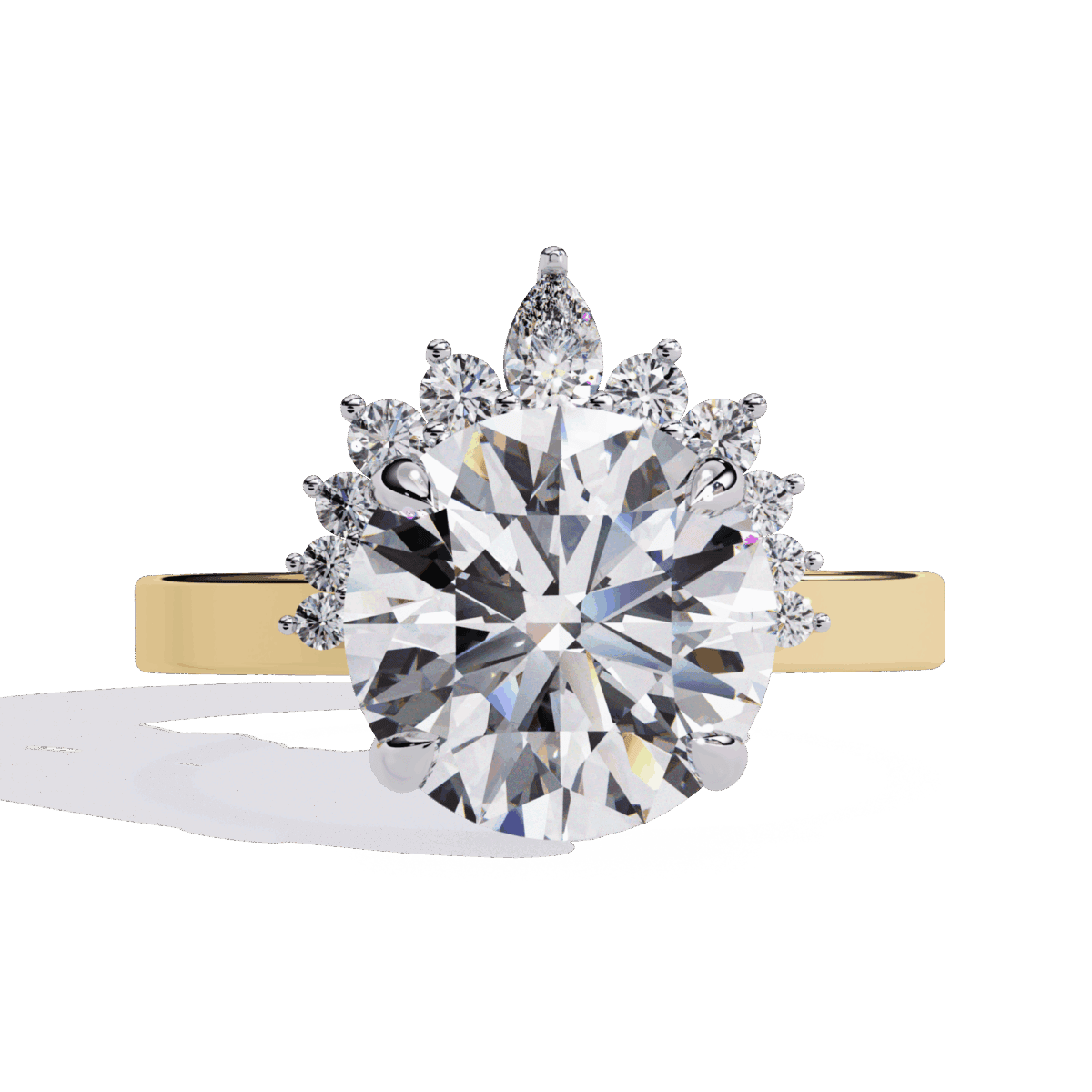 3.5 Carat Round Cut Refined Sparkle Ring  Image 5