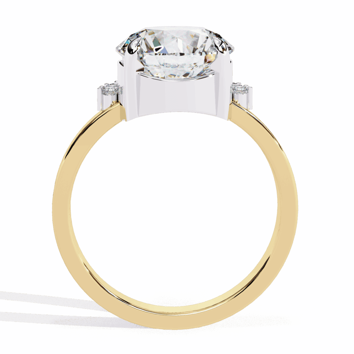 3.5 Carat Round Cut Refined Sparkle Ring  Image 7