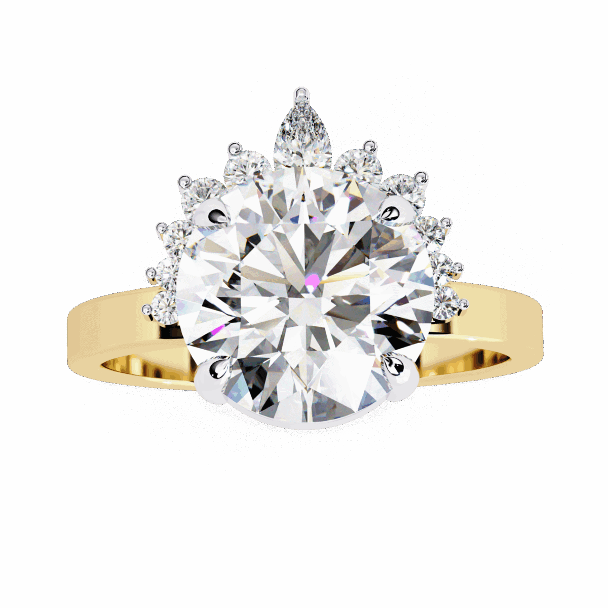 3.5 Carat Round Cut Refined Sparkle Ring  Image 8