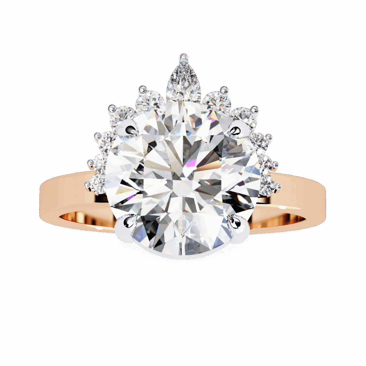 3.5 Carat Round Cut Refined Sparkle Ring  Image 12