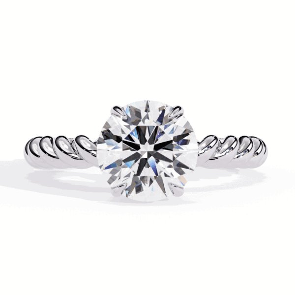 2 Carat Round Cut Classic Solitaire Band