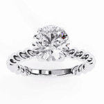 2 Carat Round Cut Classic Solitaire Band - Image 4