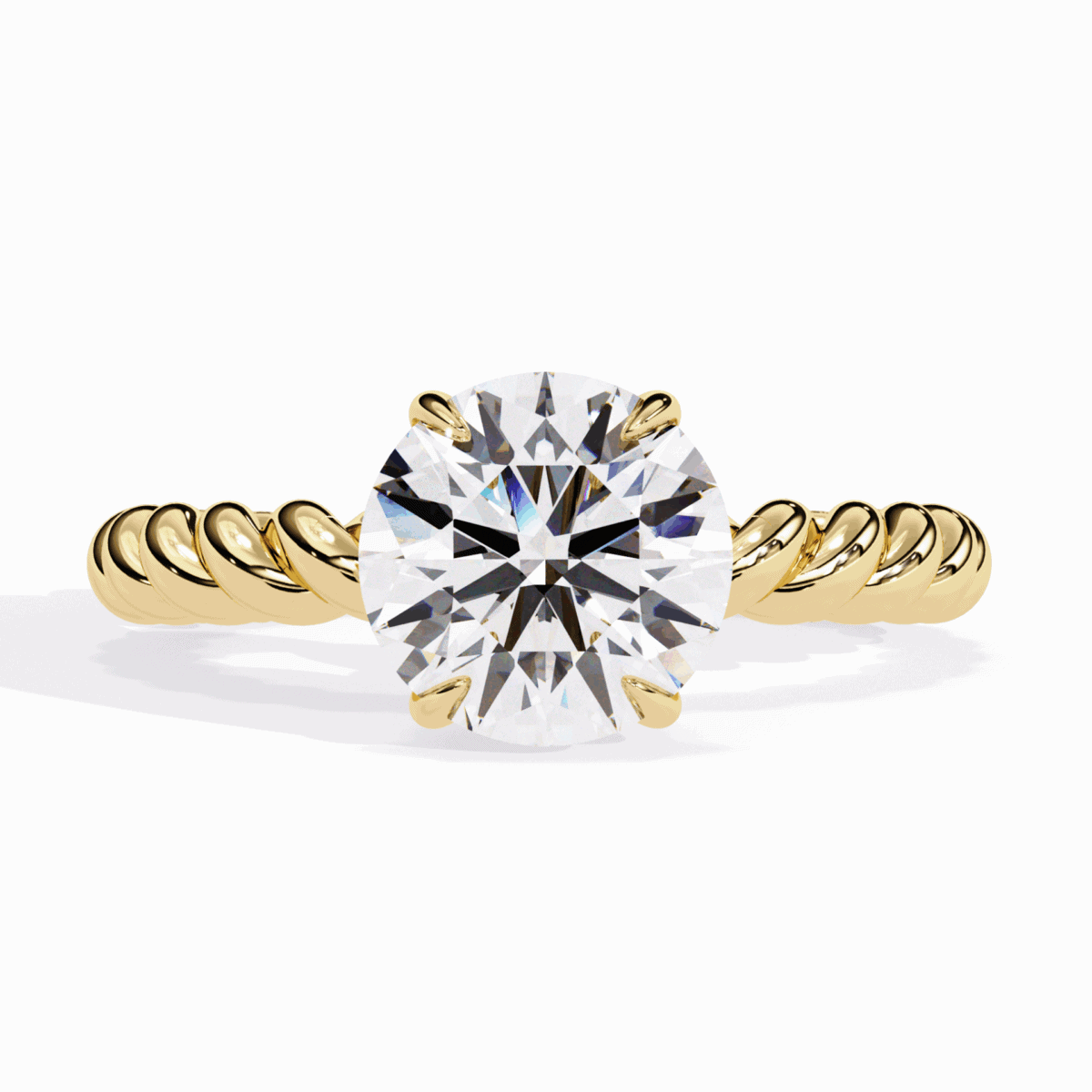 2 Carat Round Cut Classic Solitaire Band  Image 5