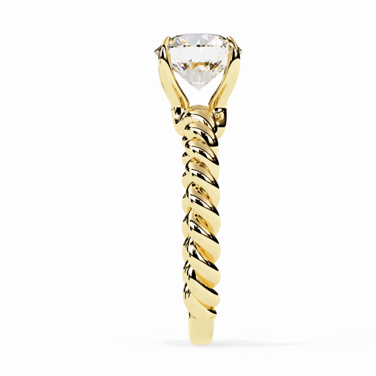 2 Carat Round Cut Classic Solitaire Band  Image 6