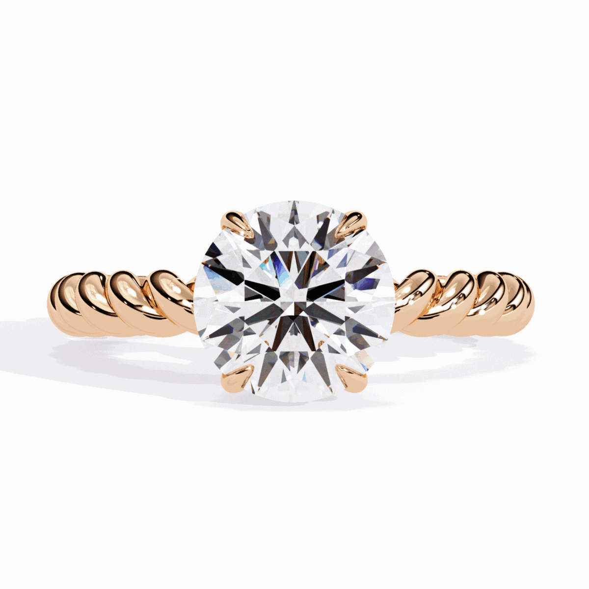 2 Carat Round Cut Classic Solitaire Band  Image 8