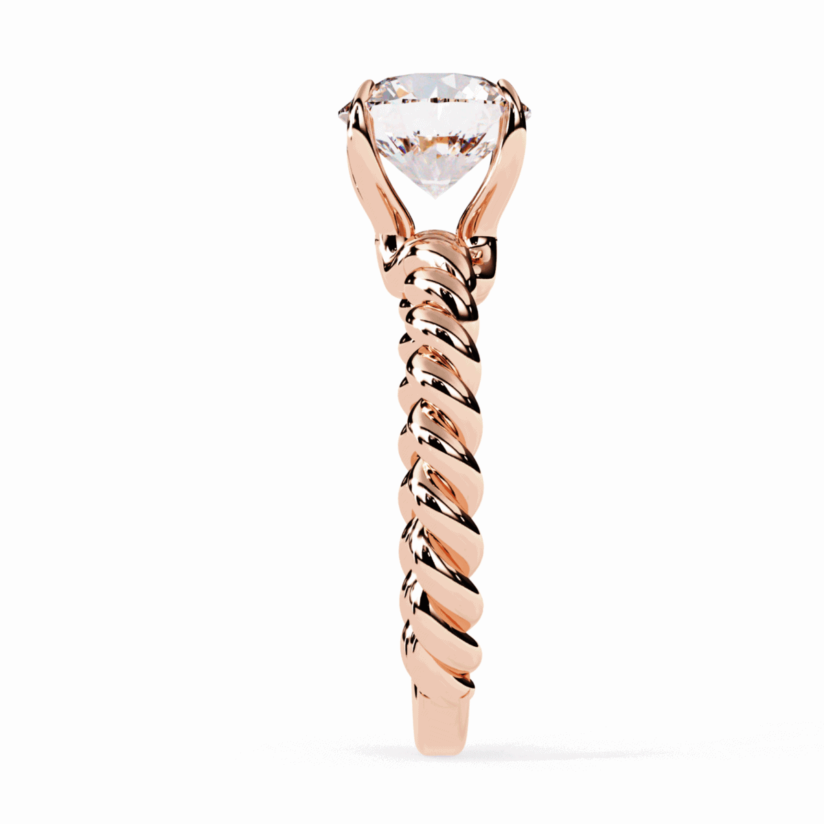 2 Carat Round Cut Classic Solitaire Band  Image 9