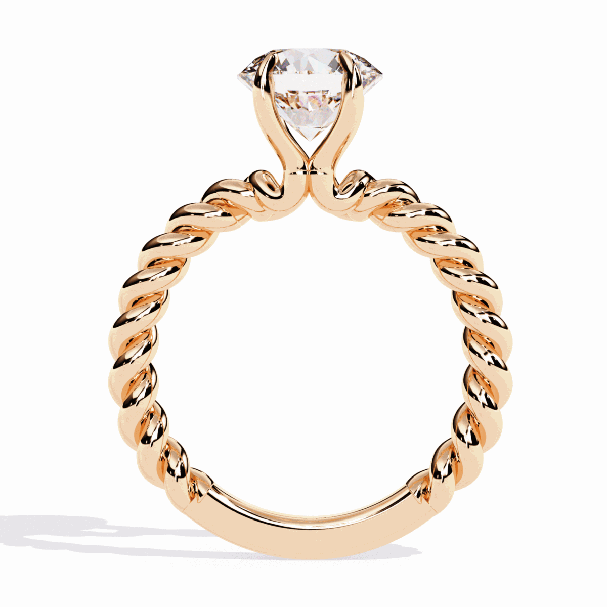 2 Carat Round Cut Classic Solitaire Band  Image 10