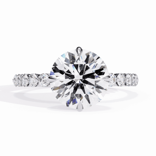 2.5 Carat Round Cut Solitaire in Halo Setting
