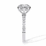 2.5 Carat Round Cut Solitaire in Halo Setting - Image 2