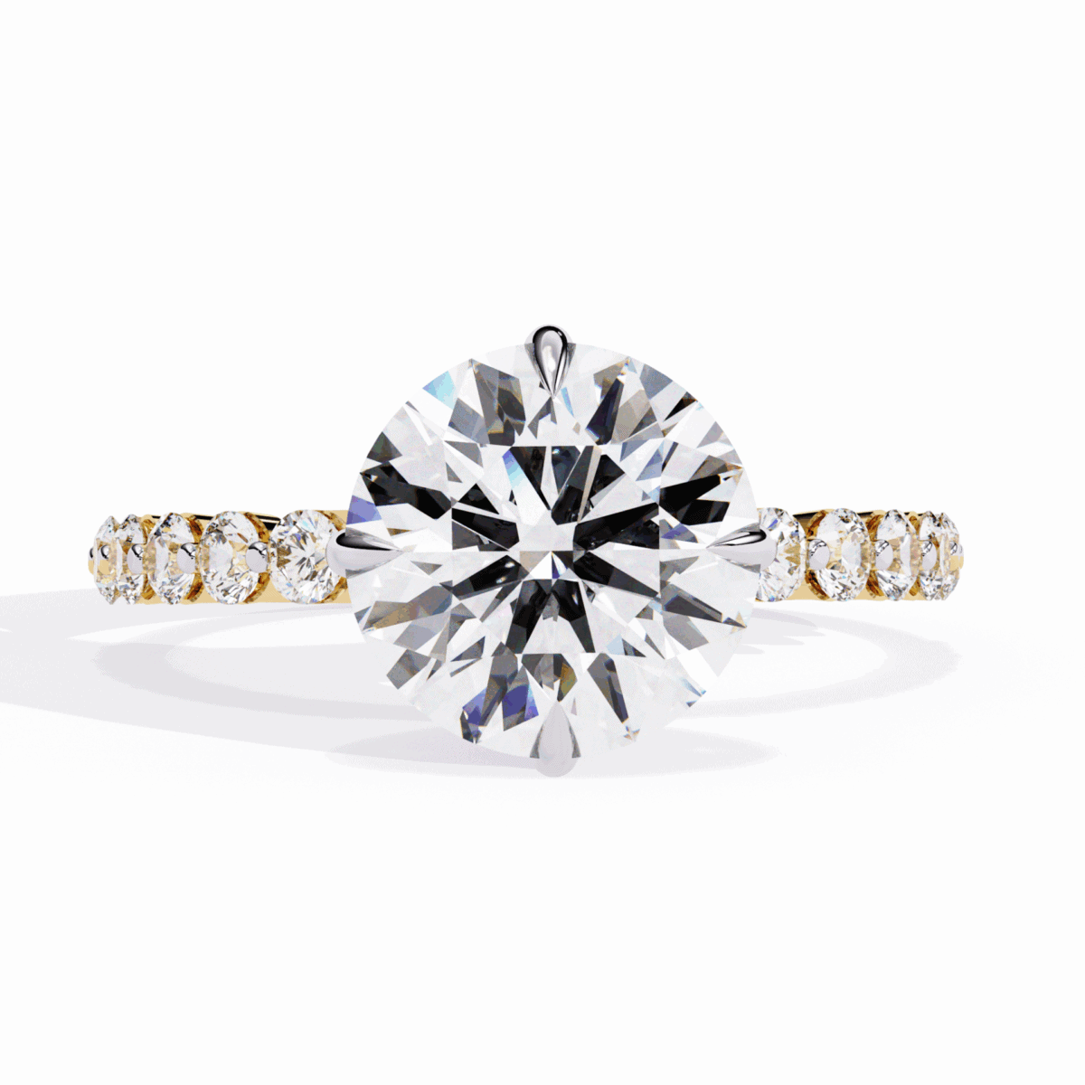 2.5 Carat Round Cut Solitaire in Halo Setting  Image 5
