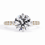 2.5 Carat Round Cut Solitaire in Halo Setting - Image 5