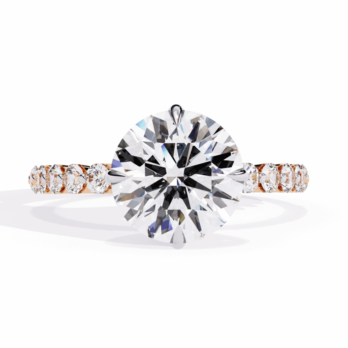 2.5 Carat Round Cut Solitaire in Halo Setting  Image 9