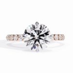 2.5 Carat Round Cut Solitaire in Halo Setting - Image 9