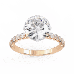 2.5 Carat Round Cut Solitaire in Halo Setting - Image 12