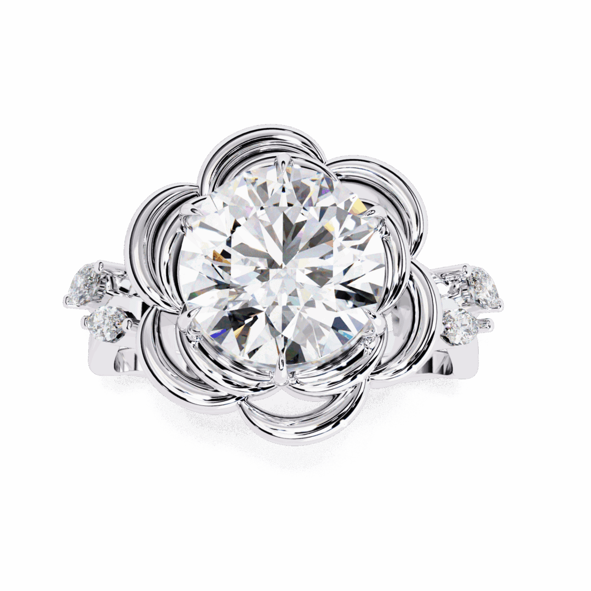 2.25 Carat Round Cut Modern Essential Ring  Image 4
