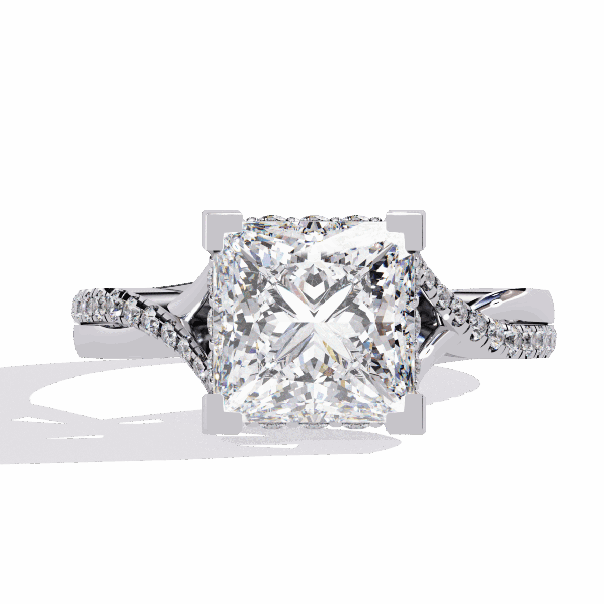 2.75 Carat Princess Cut Signature Wear Ring  Image 1
