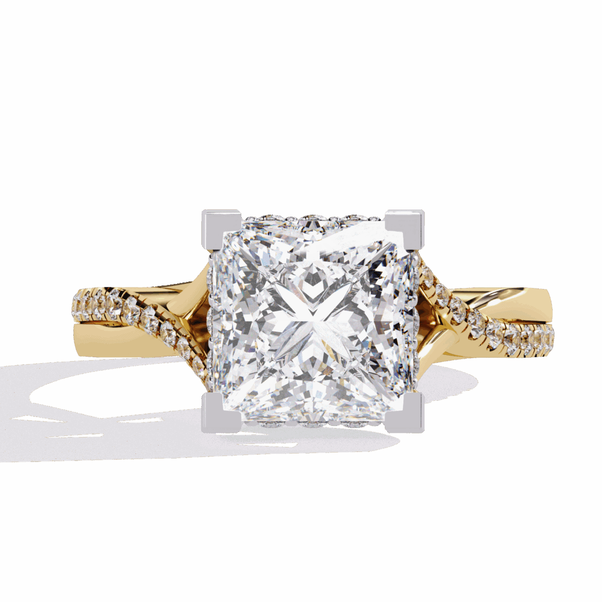 2.75 Carat Princess Cut Signature Wear Ring  Image 4